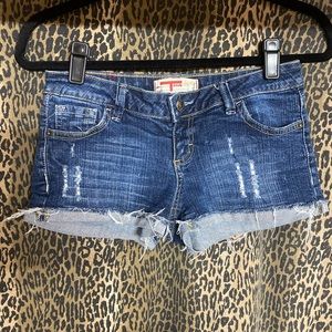 T five denim jean shorts